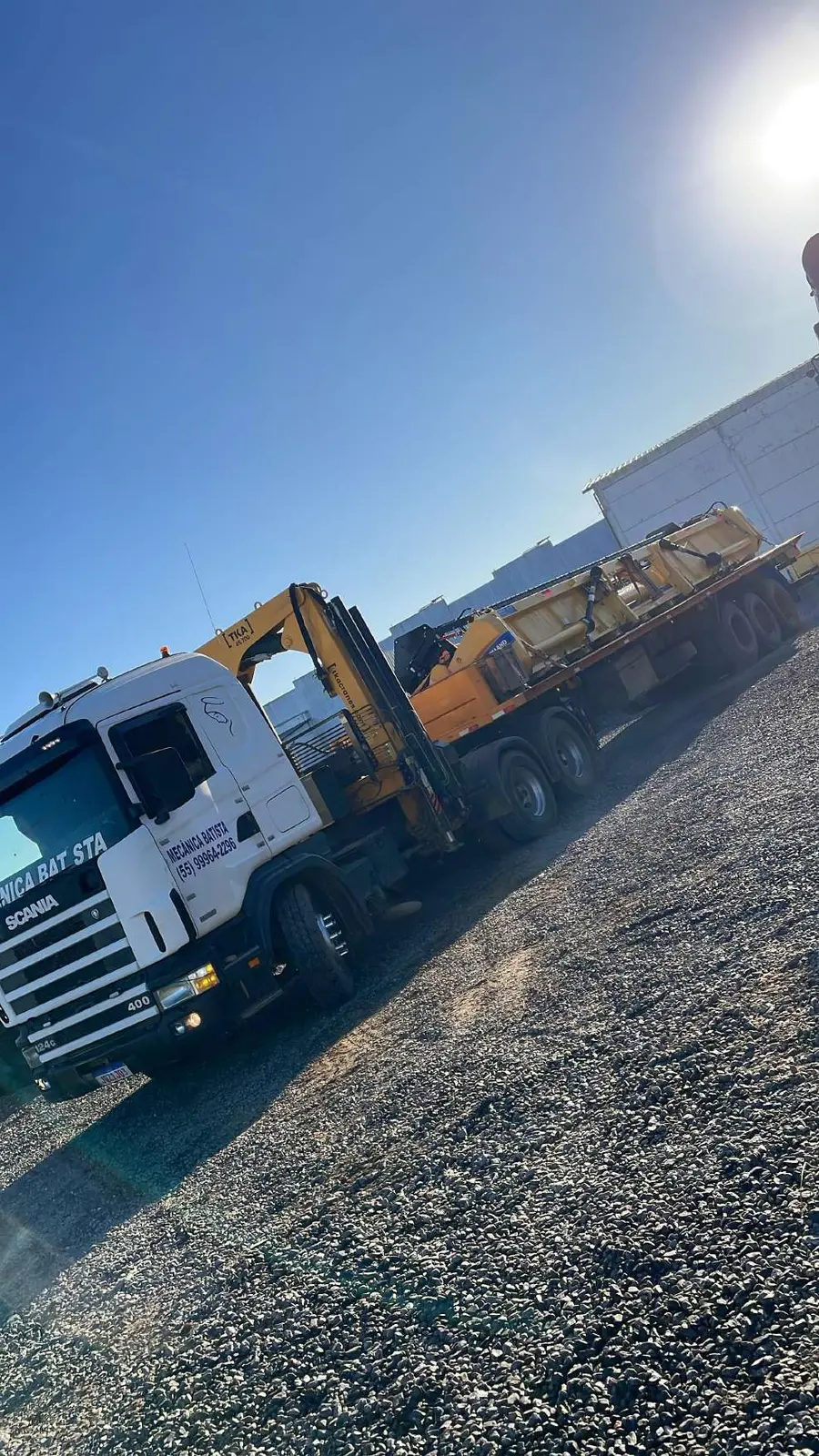 Transporte de equipamento industrial